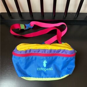 Cotopaxi Multicolor Waist Bag - Blue, Yellow, Pink